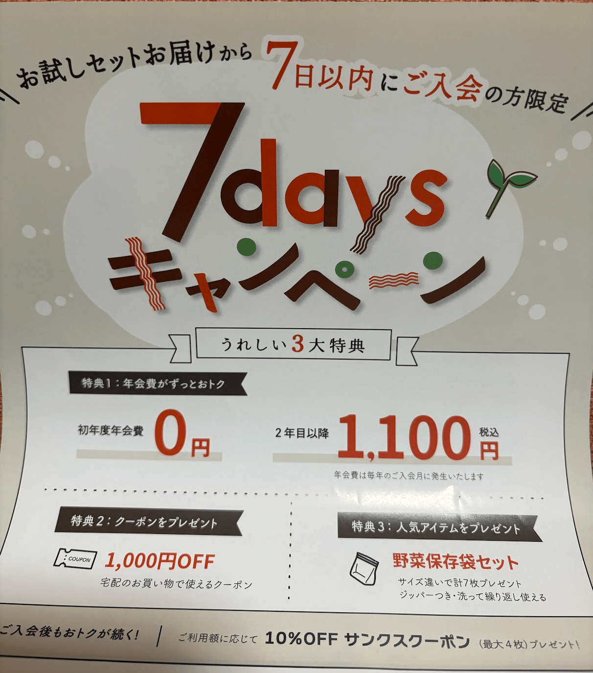 ビオマルシェのクーポン