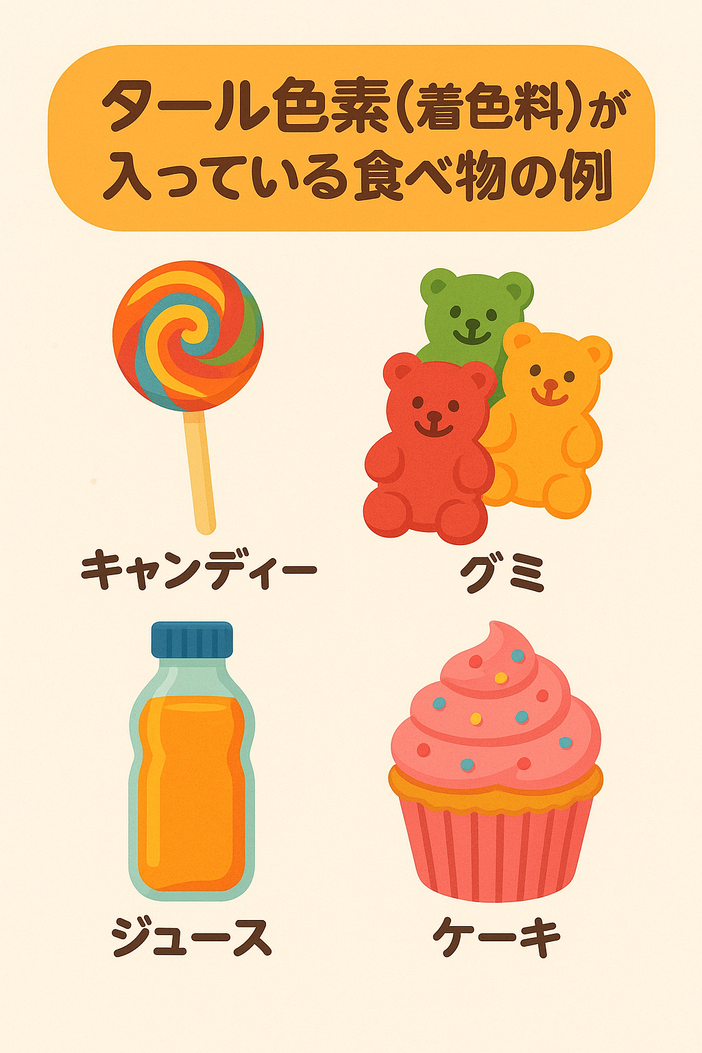 着色料が入っている食品の例