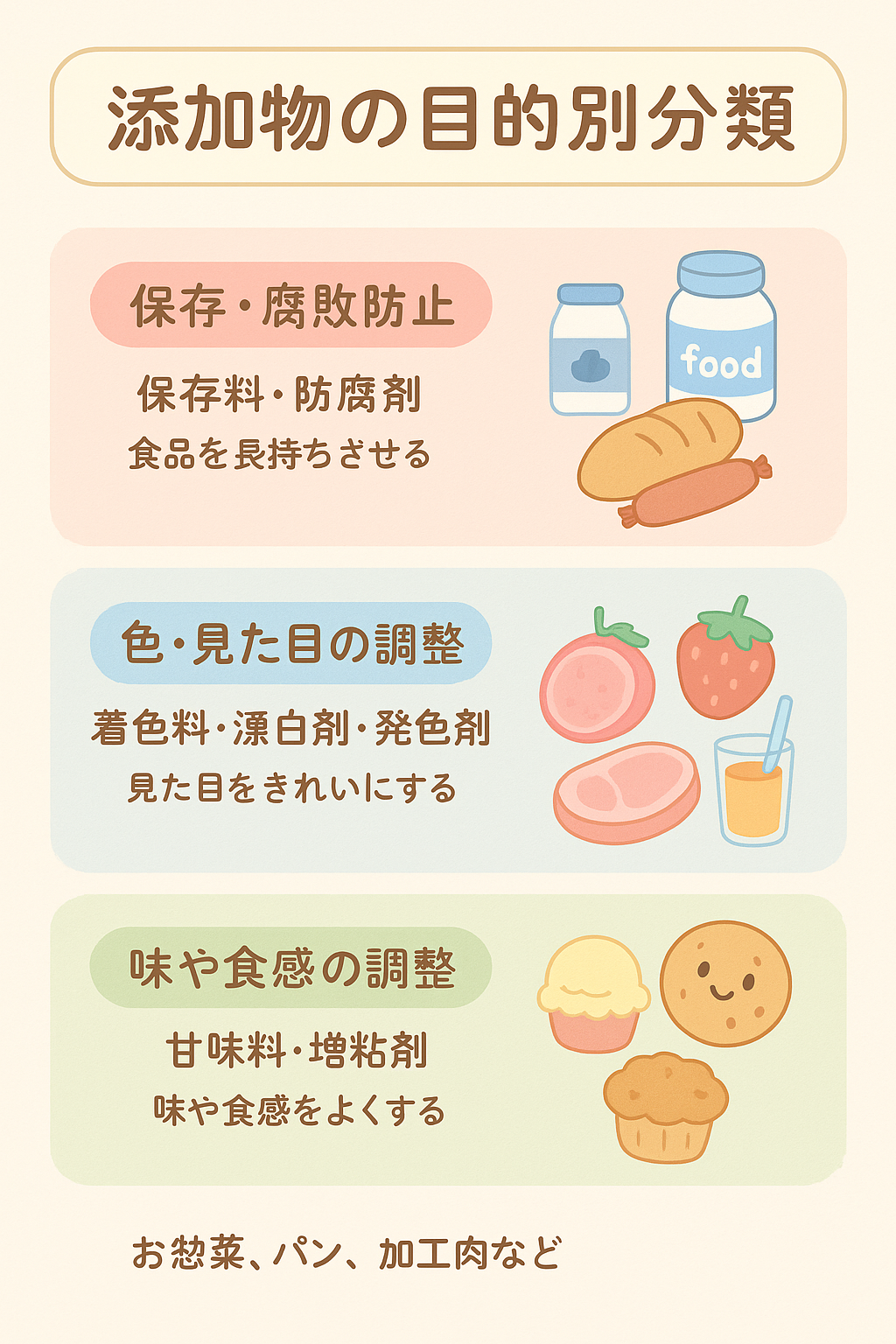 添加物の一覧表