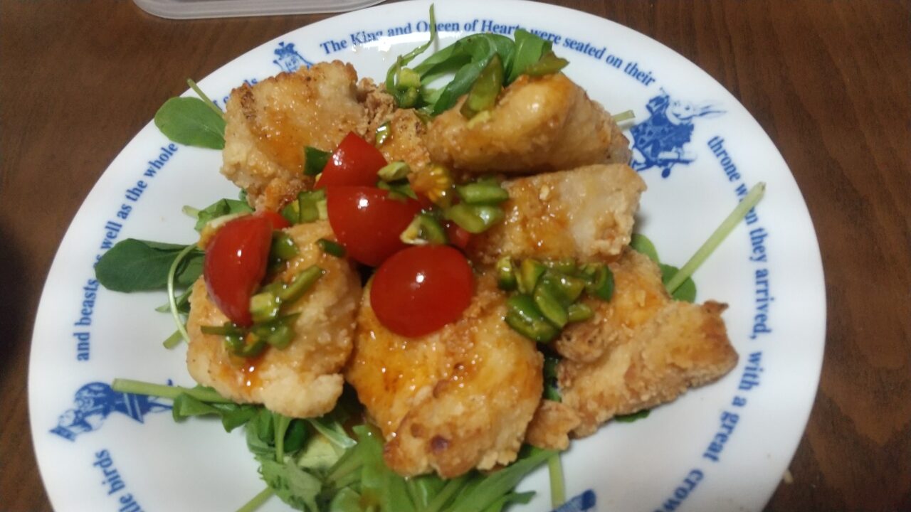 オイシックスチキンフライのサルサ風
